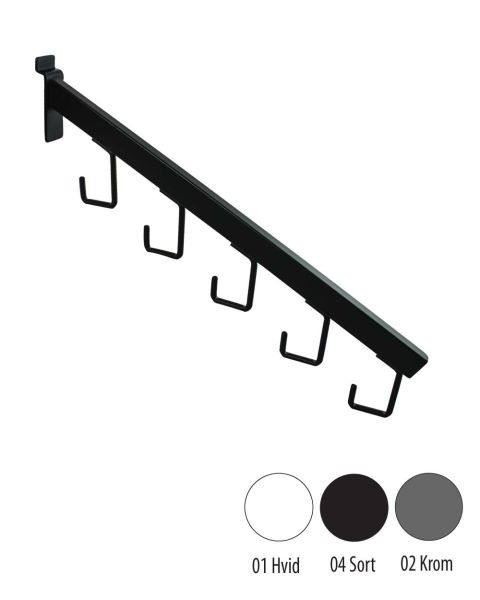 Veskearm m/ 5 kroke (41 cm) t/ rillepanel