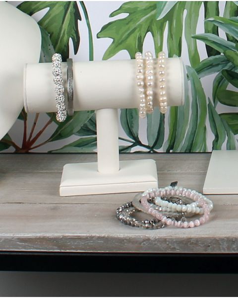Armbåndsdisplay, 165 mm x 65 x 130 mm. Hvit