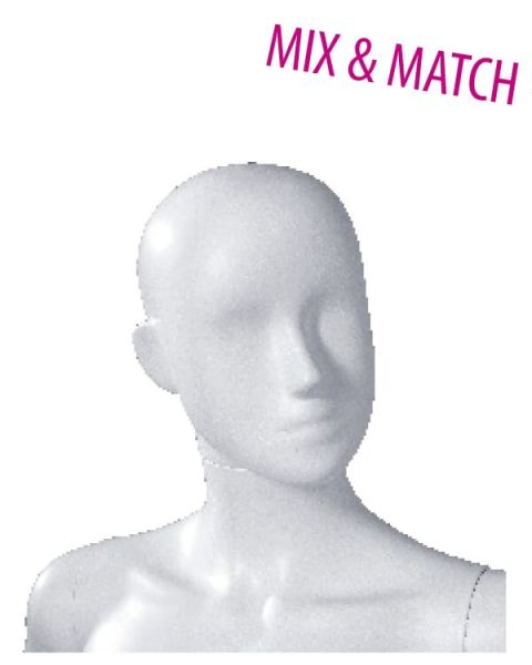 Abstrakt dame Mannekenghode - (Mix and Match serien). Velg farge