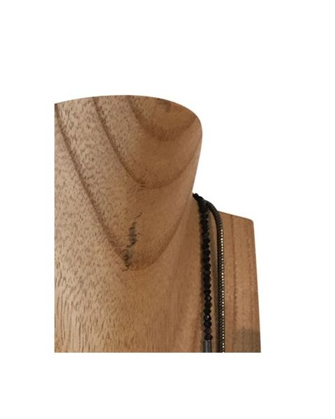 Halskjede display, tre, natur, H30 cm