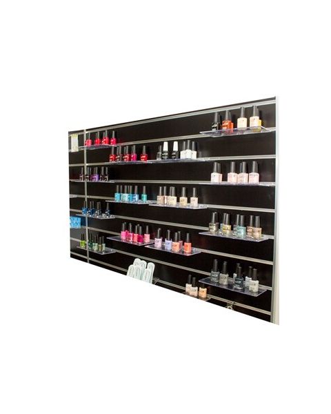 Skohylle / display (25 x 10 cm.) t/ rillepanel