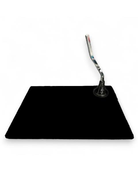 Fotplate i metall. Sort