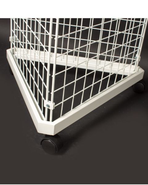 Fot t/ gitter, 54 x 54 x 54 cm, trekant, hvit