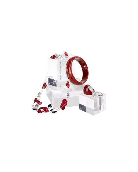 Displayblok, klar akryl, 7,5 x 7,5 x H4 cm