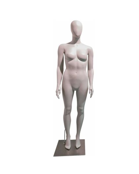 Limited damemannekeng. Creme med varm skær med faceless hoved. Står ret