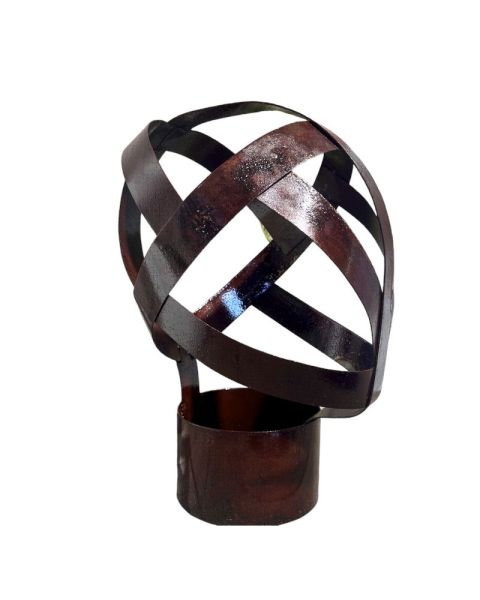 Hoved display i metal.  63 x H 31 cm. Rust look