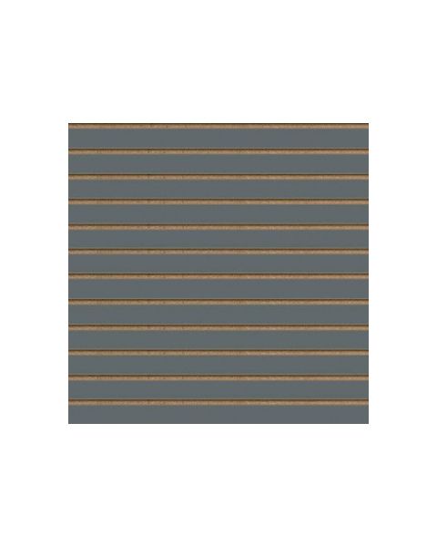 Slatboard 120 x120 cm. Antracitgrå med aluprofiler. 10 cm afstand - rillepanel