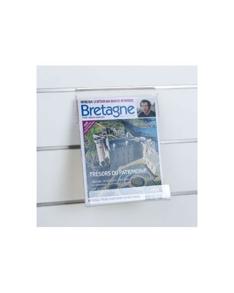 Skrå brosjyreholder A4 lodret, t/ rillepanel