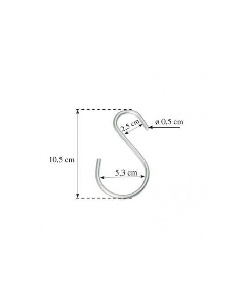 Jeanskrok, Zink.  pk. med 20 stk., 10,5 cm