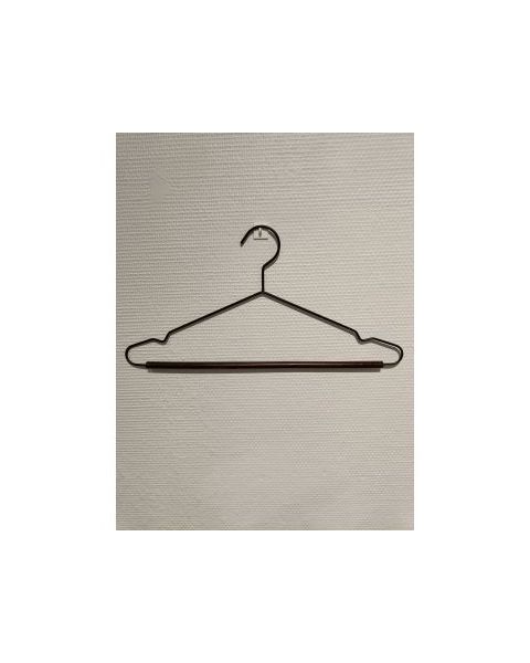 Metallhenger, 6 mm tråd med trestang, med hakk, blank sort