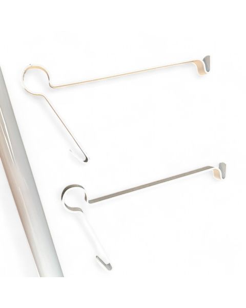 Tubo, bøylestang, med 2 oppheng, hvit, 122 cm
