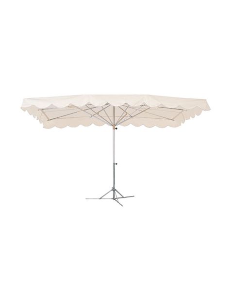 Markedsparasol, hvid. 3 x 2,5 mtr. H 220 cm.