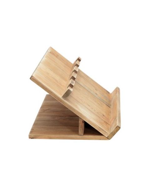 Skråt display til 5 flasker. Tre. H 33 cm.