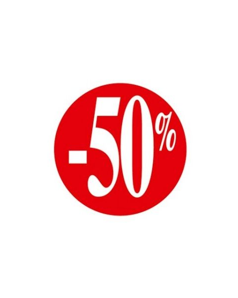 Etiketter m/ prosent - 500 stk. i farger