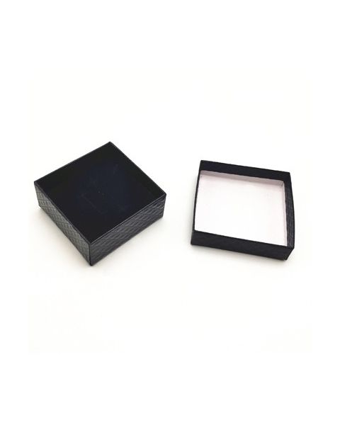 Smykkeeske. Sort. 7,5 x 7,5 x H3,5 - 20 stk.