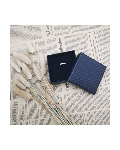 Smykkeeske. Sort. 7,5 x 7,5 x H3,5 - 20 stk.