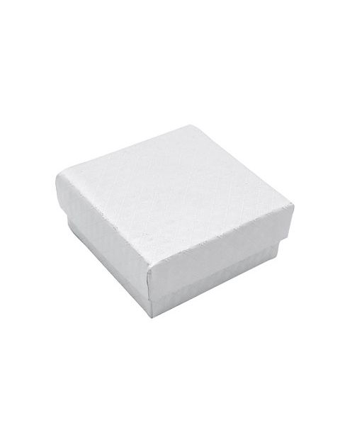 Smykkeeske. hvit. 7,5 x 7,5 x H3,5 - 20 stk.