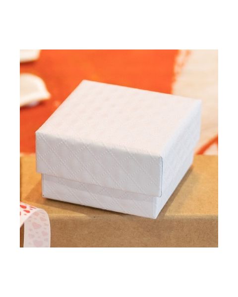 Smykkeeske. hvit. 5 x 5 x H 3 cm. - 20 stk.