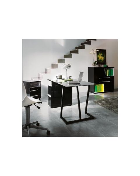 Bordstel/bukke i sort. sett af 2 stk. 63 x 32 H 70 cm.