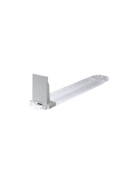 Hylle. Inddeling vareskubber m/fjeder 48,5 cm, 6kg tryk. PLAST