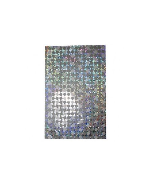 Sølvfarvet gavepose med hologrammønster 20 x 32 cm. 50 stk.