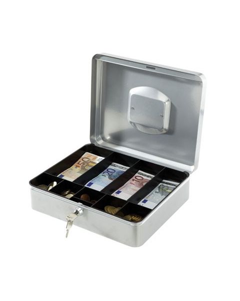 Pengeboks 30 x 24 x H9. med Nøkkel. Grå