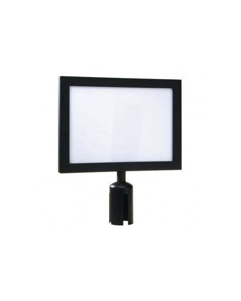 A4 skilteholder t/ standeravsperring. Sort