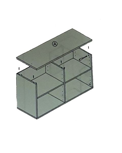 Underskap. Hvit. 42 x 120 x H51,5 cm.