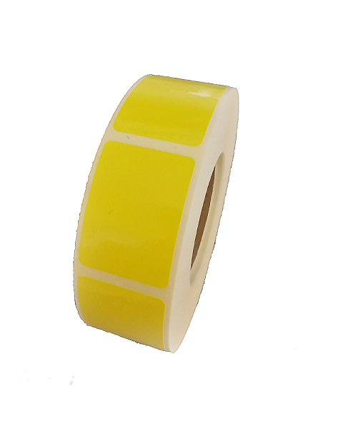 Neongule / blank merker. 1.000 stk. pr. rull