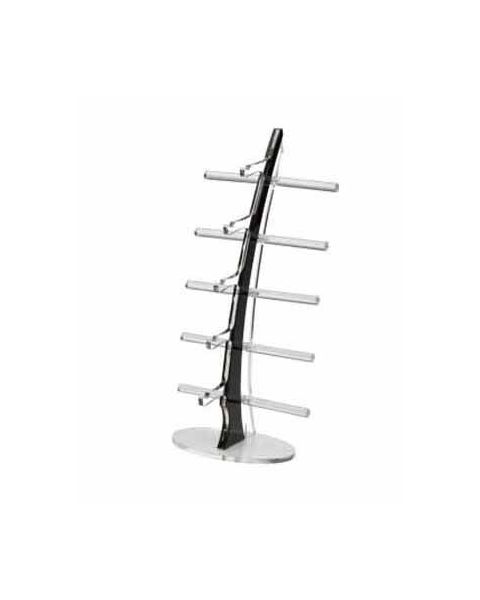 Brillestander t/ 5 par briller, klar akryl H 34,5 cm.