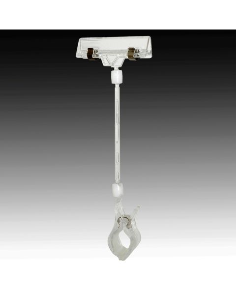 GRIP skilteholder, H20cm. Bred klemme