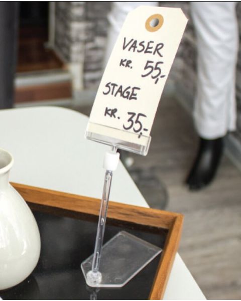 FLAT-BASE skilteholder, Høy - bred holder