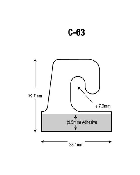 Hang-Tabs, C-63, 1000 stk., B38 x H40 mm