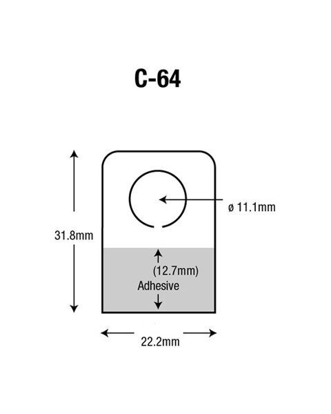 Hang-Tabs, C-64, 1008 stk., B22 x H32 mm