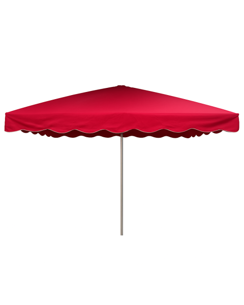 Markedsparasol. Rød. 3,5x2,4 mtr. H 240 cm.