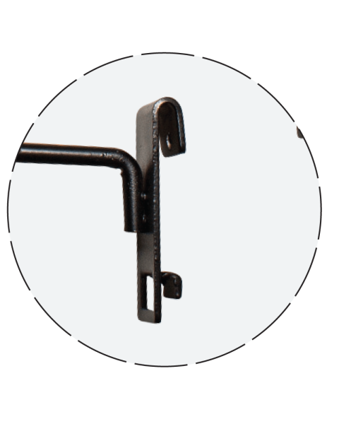 Varekrok - 30 cm. t/ gitter. Hvit
