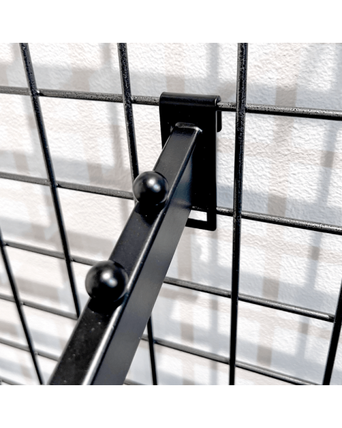 Skrå frontheng t/ gitter. Sort - 35 cm