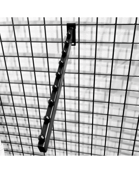 Skrå frontheng t/ gitter. Sort - 35 cm
