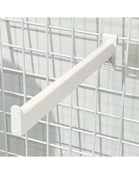 Lige frontheng t/ gitter. Hvit - 30 cm