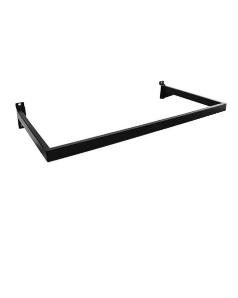 U-bøylestang 60 cm, i sort, t/ rillepanel