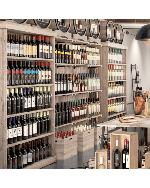 Reol m/ 5 hyller - Heritage. B119 x D39 x H200 cm