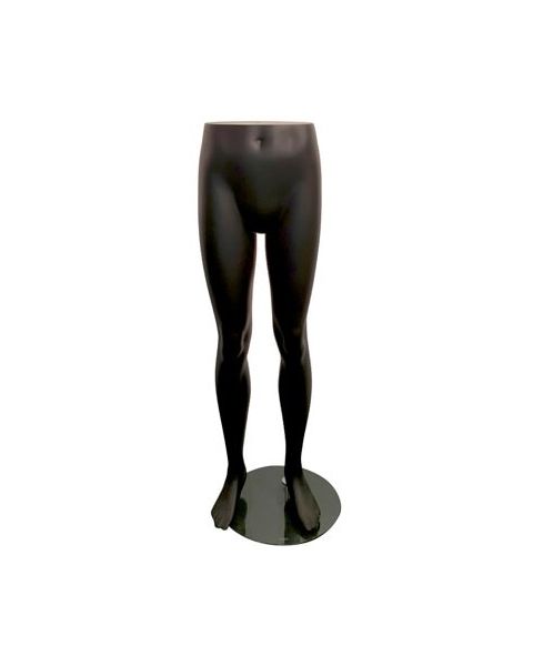 Mannekengunderdel, herre, inkl. glass fot, 118 cm, glasfiber, mat sort