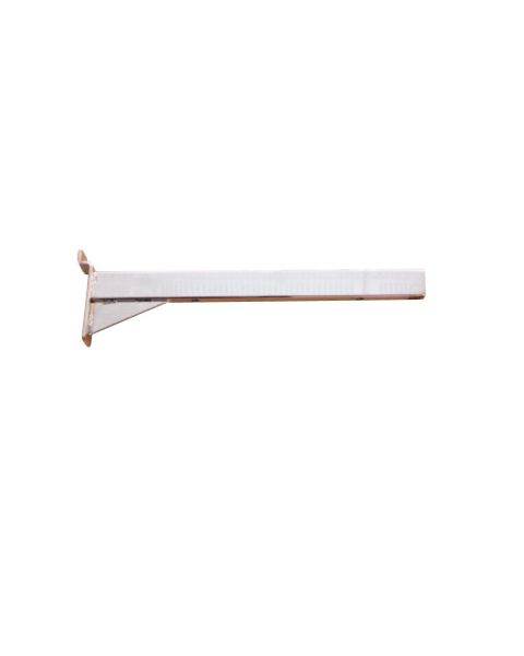 Hylleknekt - rette (25 cm.) - krom, t/ rillepanel