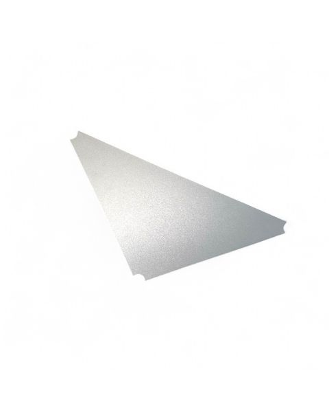 Tubo, plastplade, frostet, 36 x36 cm til trekanthylle