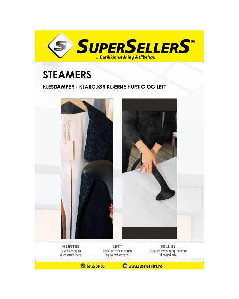 Katalog med steamers og tøydamper