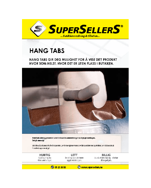 Katalog med Hang Tabs og strip