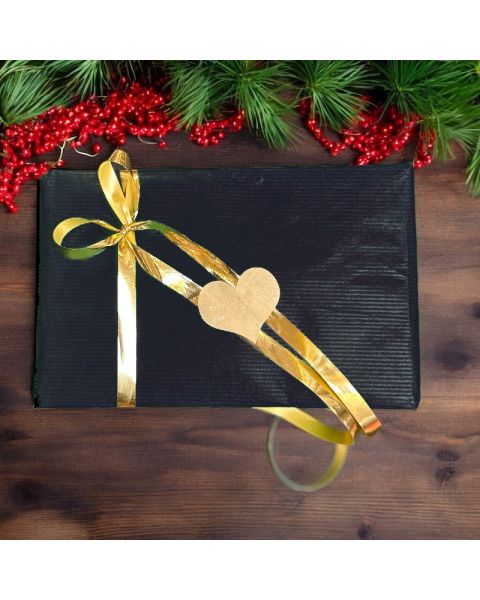 Gavepapir B 50 cm. Sort, kraftpapir. 200 mtr.