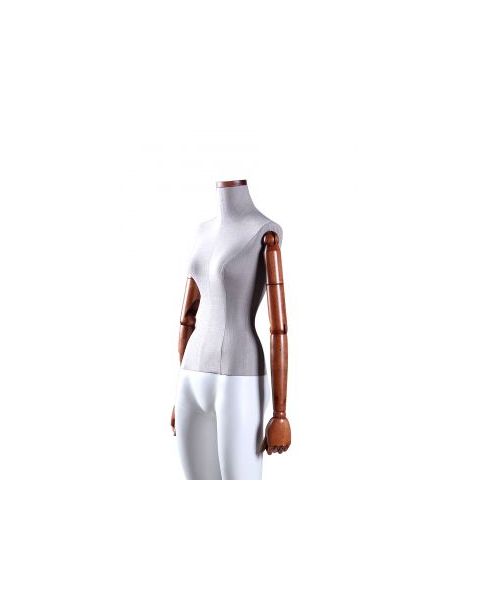 1800 vintage damemannekeng. Hør torsø aftagelig hoved. Hvite ben. Inkl. arme.