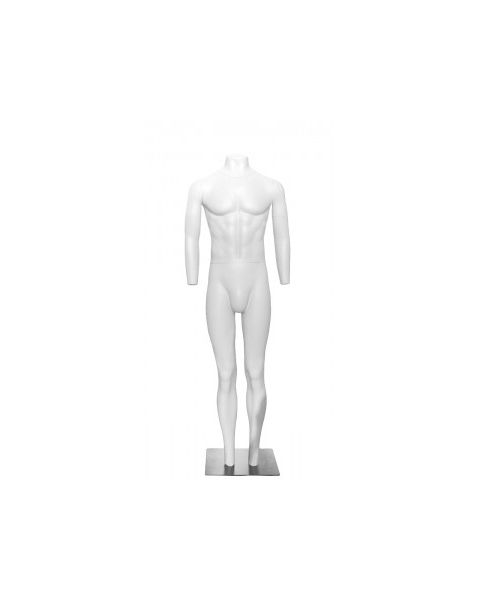 Fotomannekeng. Hvit, herre. H 175 cm.