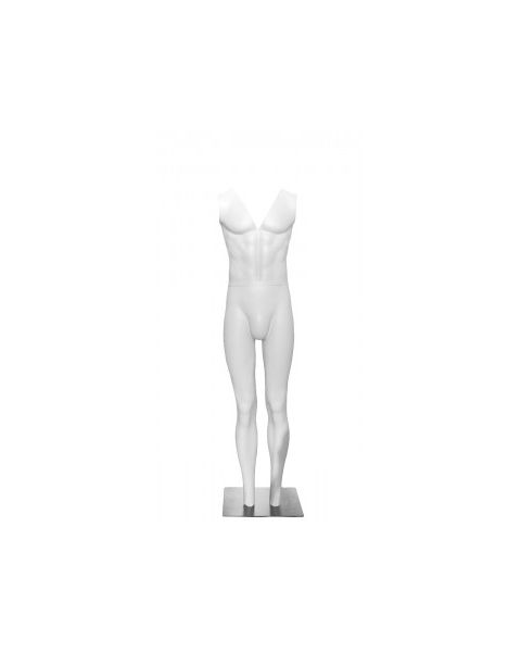 Fotomannekeng. Hvit, herre. H 175 cm.